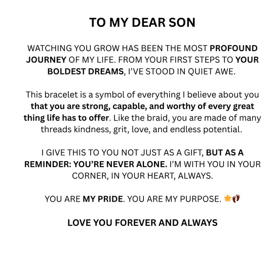 To My Son Bound by Strength Bracelet - Built to Persevere