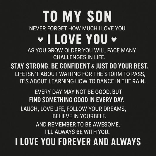 To My Son - Strength & Love Leather Bracelet