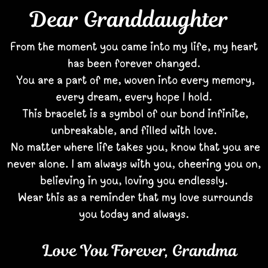 To My Granddaughter Infinity Heart Bracelet Linked Forever From Grandmother