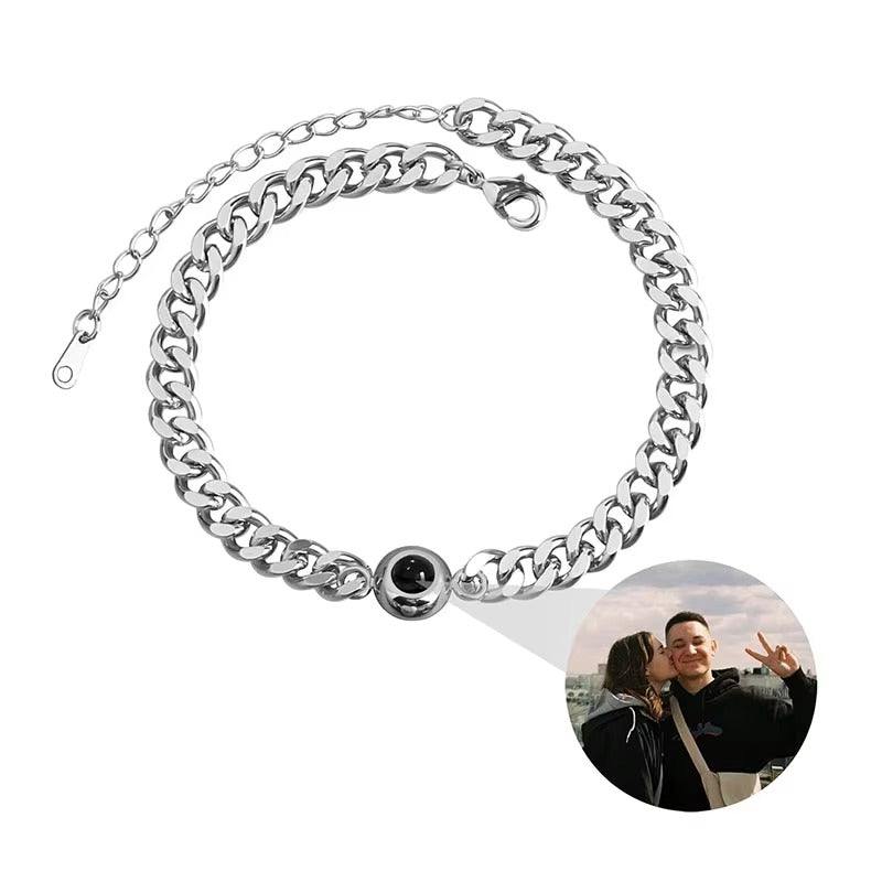 Forever Connected - Photo Projection Couple Bracelet Set