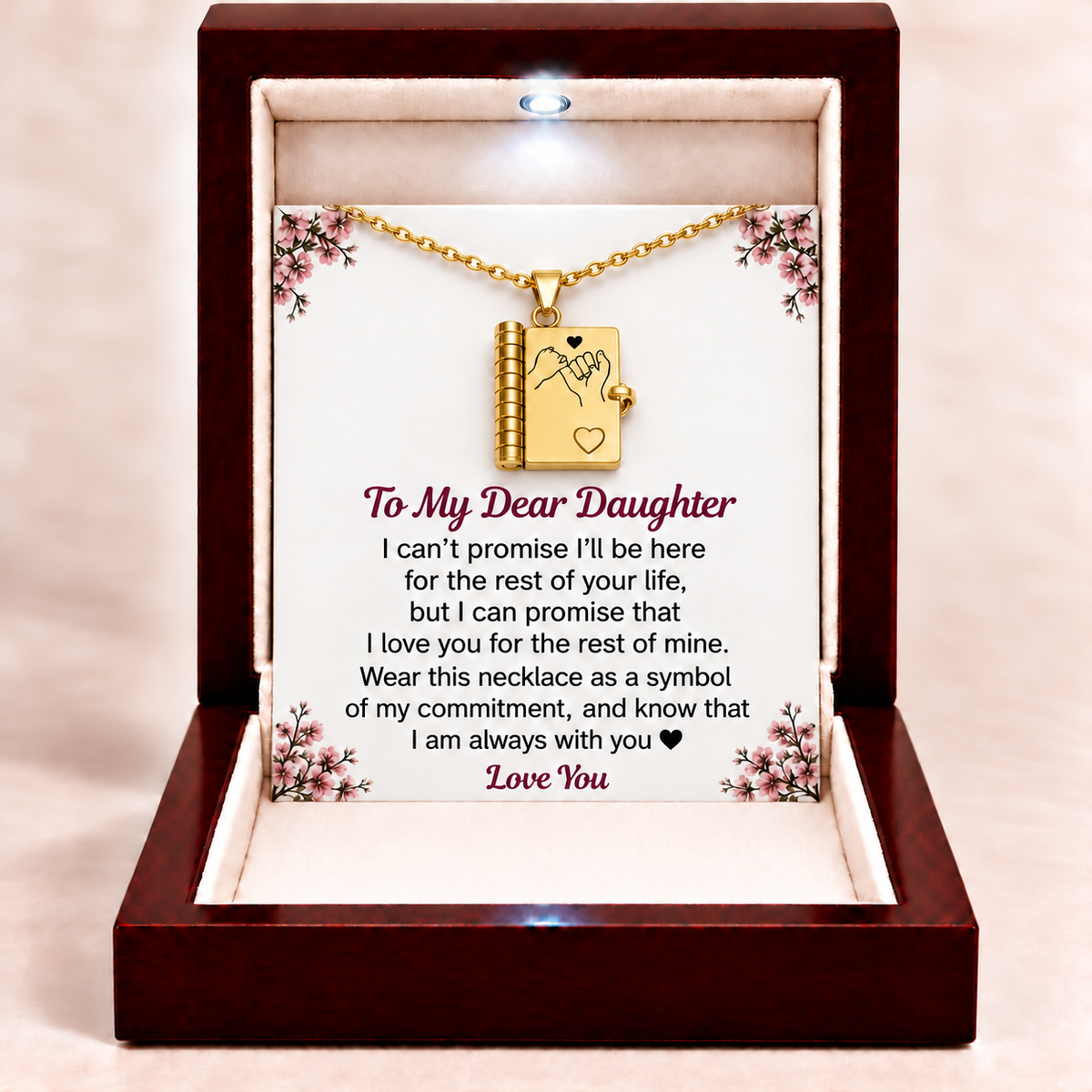 FOR DAUGHTER – I’m Always With You Book Promise Necklace