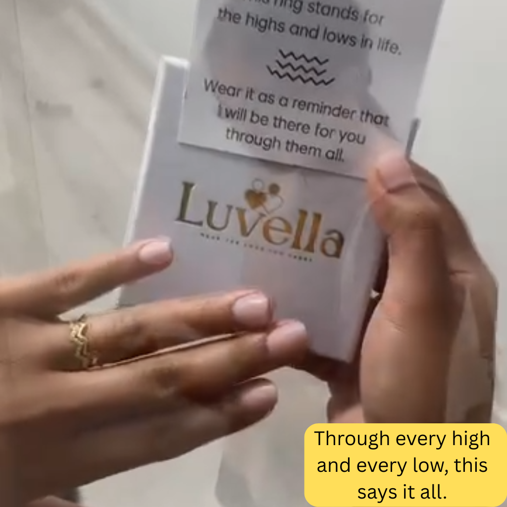 To Daughter Highs and Lows Ring with Love From Mum and Card