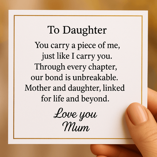 To My Daughter Infinity Heart Bracelet - Linked forever - from Mum