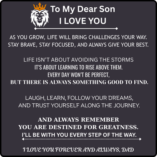 Dad and Son - Engraved Love You Forever Bracelet