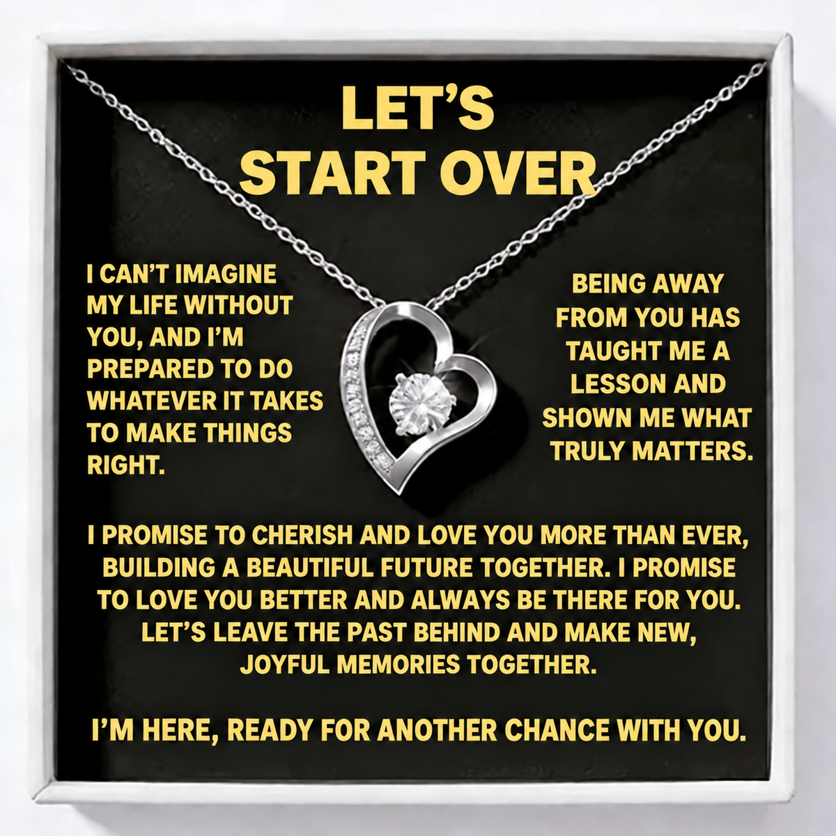 Let’s Start Over – Forever Heart Necklace