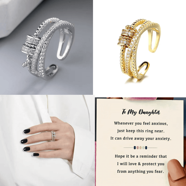 To My Daughter - Fidget Adjustable Knot Ring With Message Card