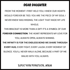 To My Daughter Infinity Heart Bracelet Linked Forever From Mum