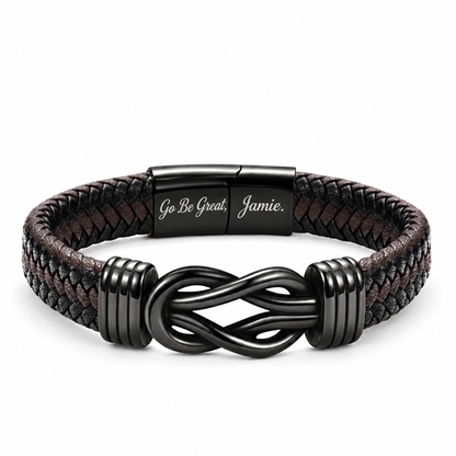 To My Son - Go Be Great Personalised Graduation Bracelet