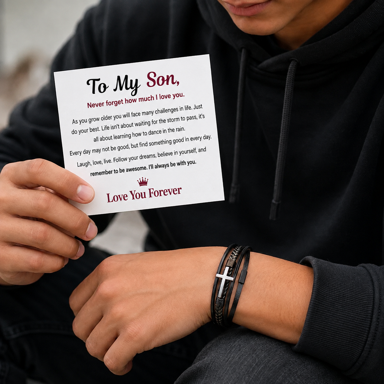 Unbreakable Faith Bracelet for Son - Personalised