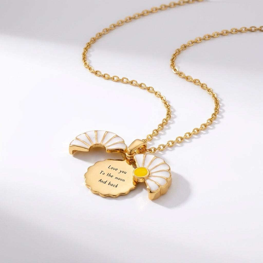 Personalised Daisy Secret Message Necklace