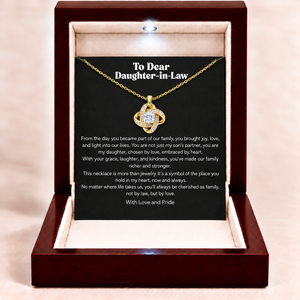 To My Daughter-in-law Eternal Knot Necklace - Welcome to the Family