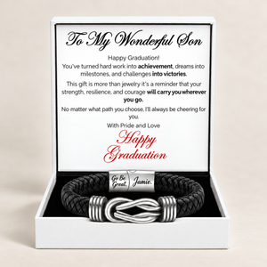 Happy Graduation  Dear Son Bound by Strength Bracelet - You made us Proud