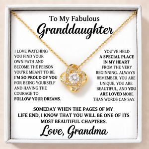 To My Granddaughter Eternal Knot Necklace - Forever Our Girl