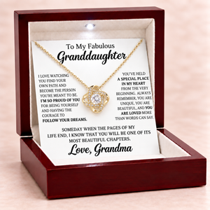 To My Granddaughter Eternal Knot Necklace - Forever Our Girl