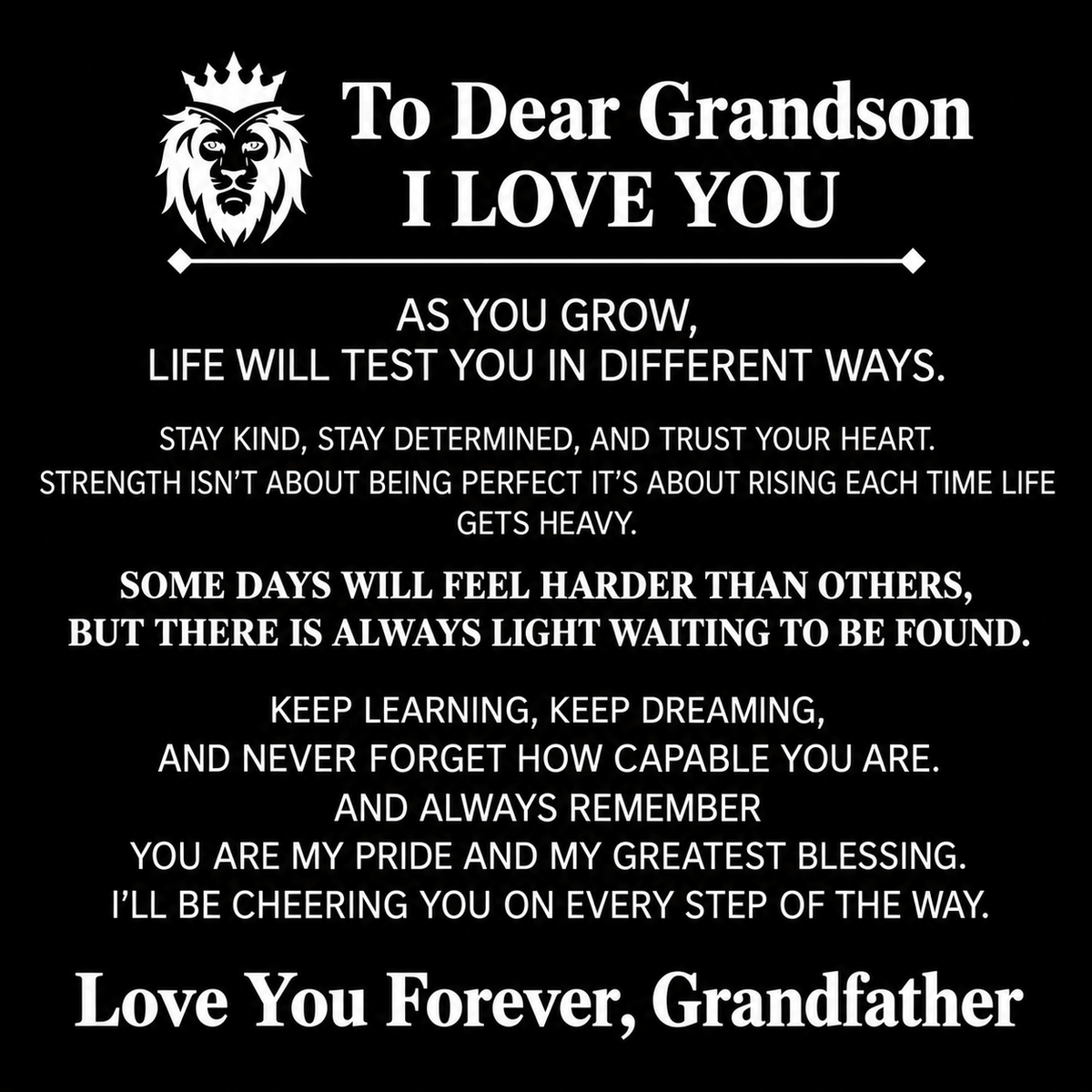 To Grandson - Engraved Love You Forever Bracelet  from Granddad