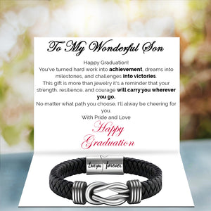 Happy Graduation  Dear Son Bound by Strength Bracelet - You made us Proud