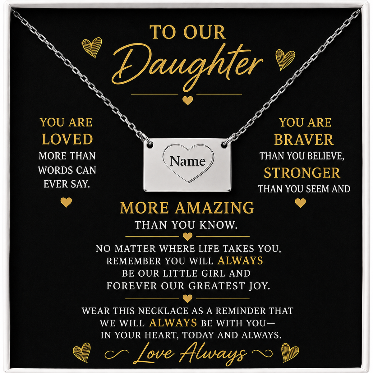 Personalised Heart Message Necklace for Daughter