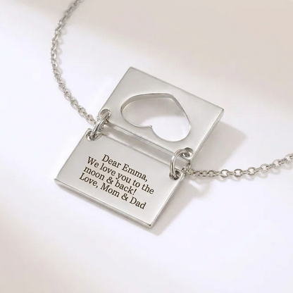 Personalised Heart Message Necklace for Daughter