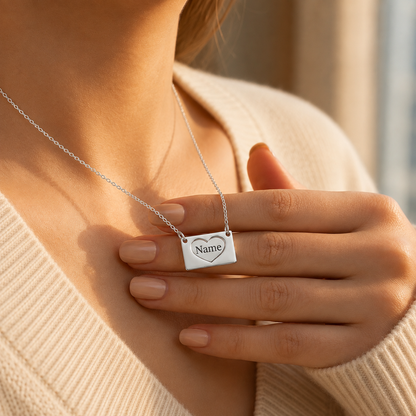 Personalised Heart Message Necklace for Daughter