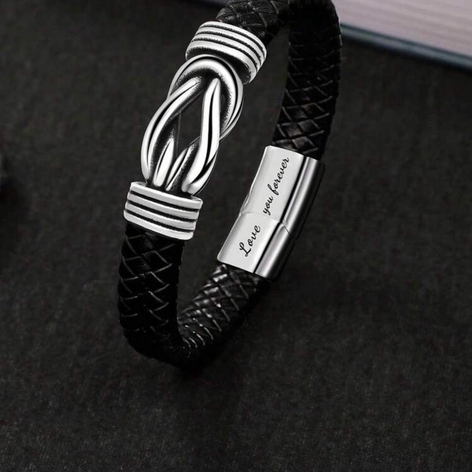 Happy Graduation Dear Grandson Bound by Strength Bracelet - Proud of Your Journey