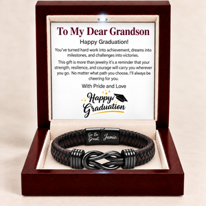 To My Grandson - Go Be Great Personalised Graduation Bracelet