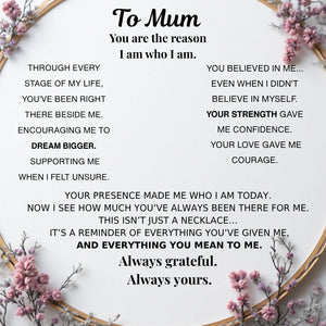 To Mum - Everything I Am, You Helped Me To Be Engraved Cuff Bracelet
