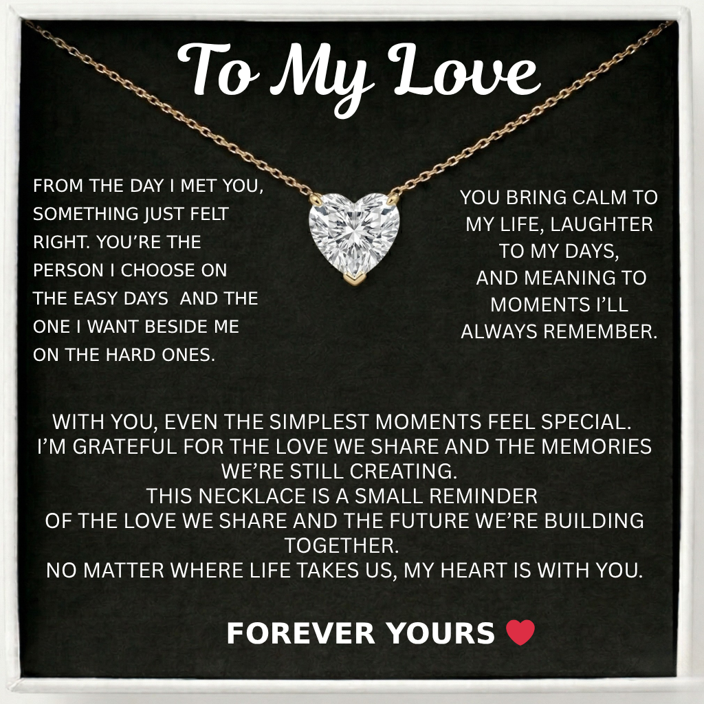 Dear Girlfriend - Happy Valentine’s Day Close to My Heart Necklace - Be Mine, Always