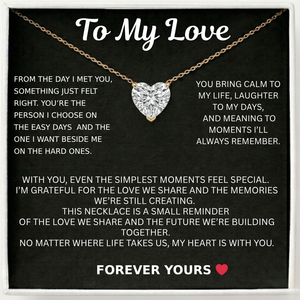 Dear Wife - Happy Valentine’s Day Close to My Heart Necklace - Always Close