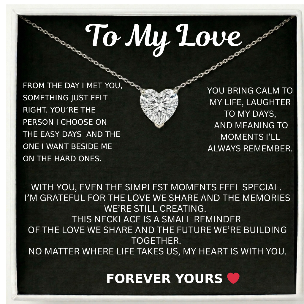 Dear Girlfriend - Happy Valentine’s Day Close to My Heart Necklace - Be Mine, Always