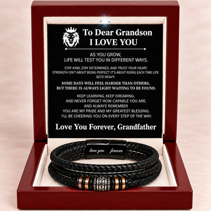 To Grandson - Engraved Love You Forever Bracelet  from Granddad