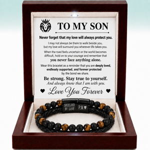 To My Son – Shielded by Love Bracelet - My Love Will Always Protect You