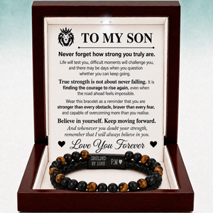 To My Son – Shielded by Love Bracelet - A Reminder of Your Strength