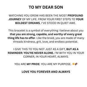 To My Son Bound by Strength Bracelet - Built to Persevere
