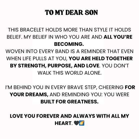 To My Son Legacy Loop Bracelet - Keep Moving Forward