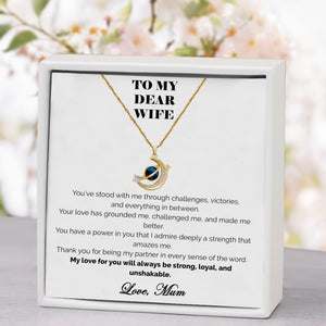 To My Wife Celestial Bond Necklace - Written in the Stars