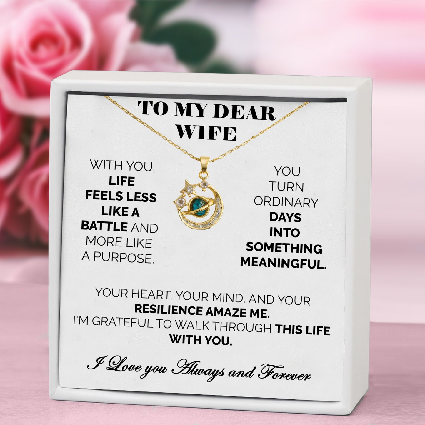 To My Wife Celestial Whiskers Necklace - Playful Spark of Us