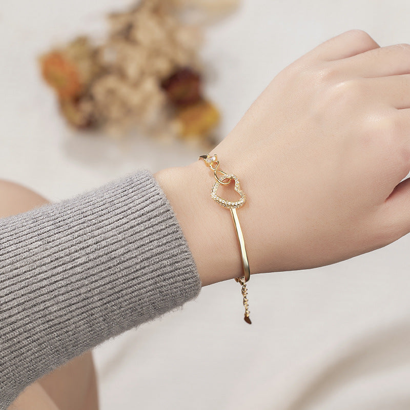 To My Dear Wife - Infinity Heart Bracelet - Love You Forever
