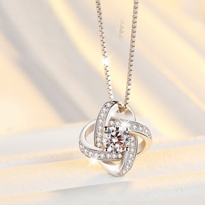 Happy Anniversary Dear Granddaughter Eternal Knot Necklace - Forever connected