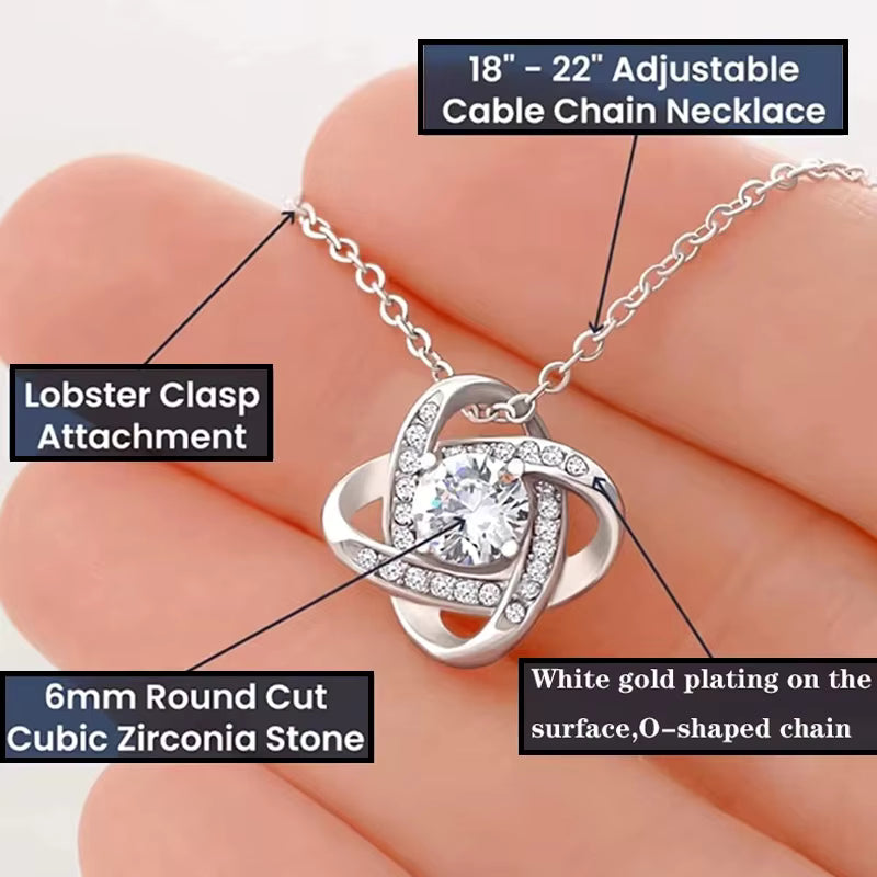 To My Dear Girlfriend Eternal Knot Necklace - Endlessly Yours