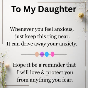 To My Daughter - Fidget Adjustable Knot Ring With Message Card