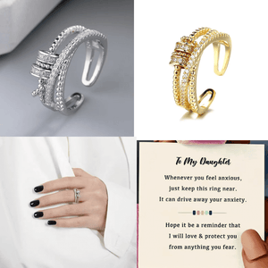To My Daughter - Fidget Adjustable Knot Ring With Message Card