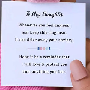 To My Daughter - Fidget Adjustable Knot Ring With Message Card