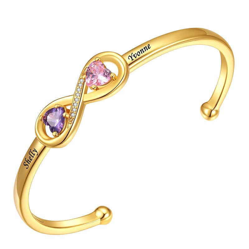 To My Daughter - Personalised Birthstone Infinity Bracelet