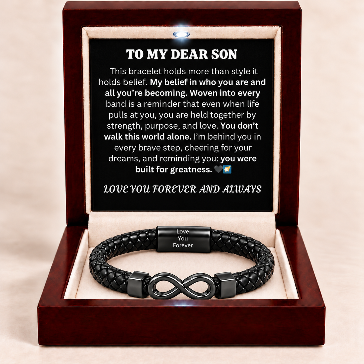 Dear Son Infinite Valor Bracelet - Be Brave, Be Kind