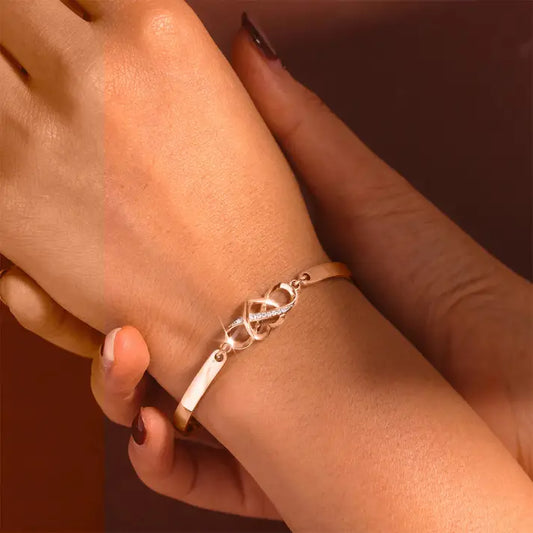 For Bonus Daughter - Always Shine Like The Brightest Star Infinity Heart Bracelet