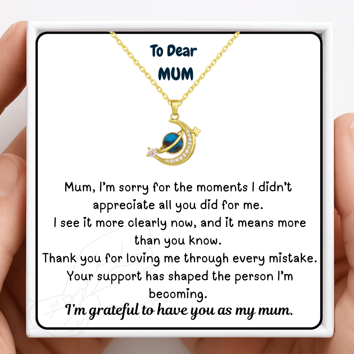 Celestial Bond Necklace - For Mum, Written in the Stars
