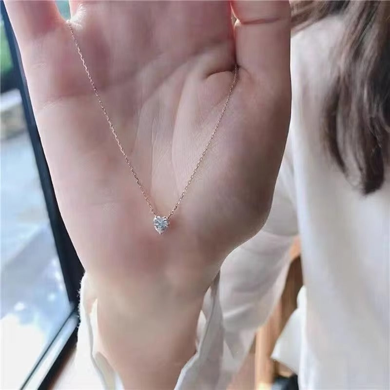 Dear Fiancée - Happy Valentine’s Day Close to My Heart Necklace - Always, Only You