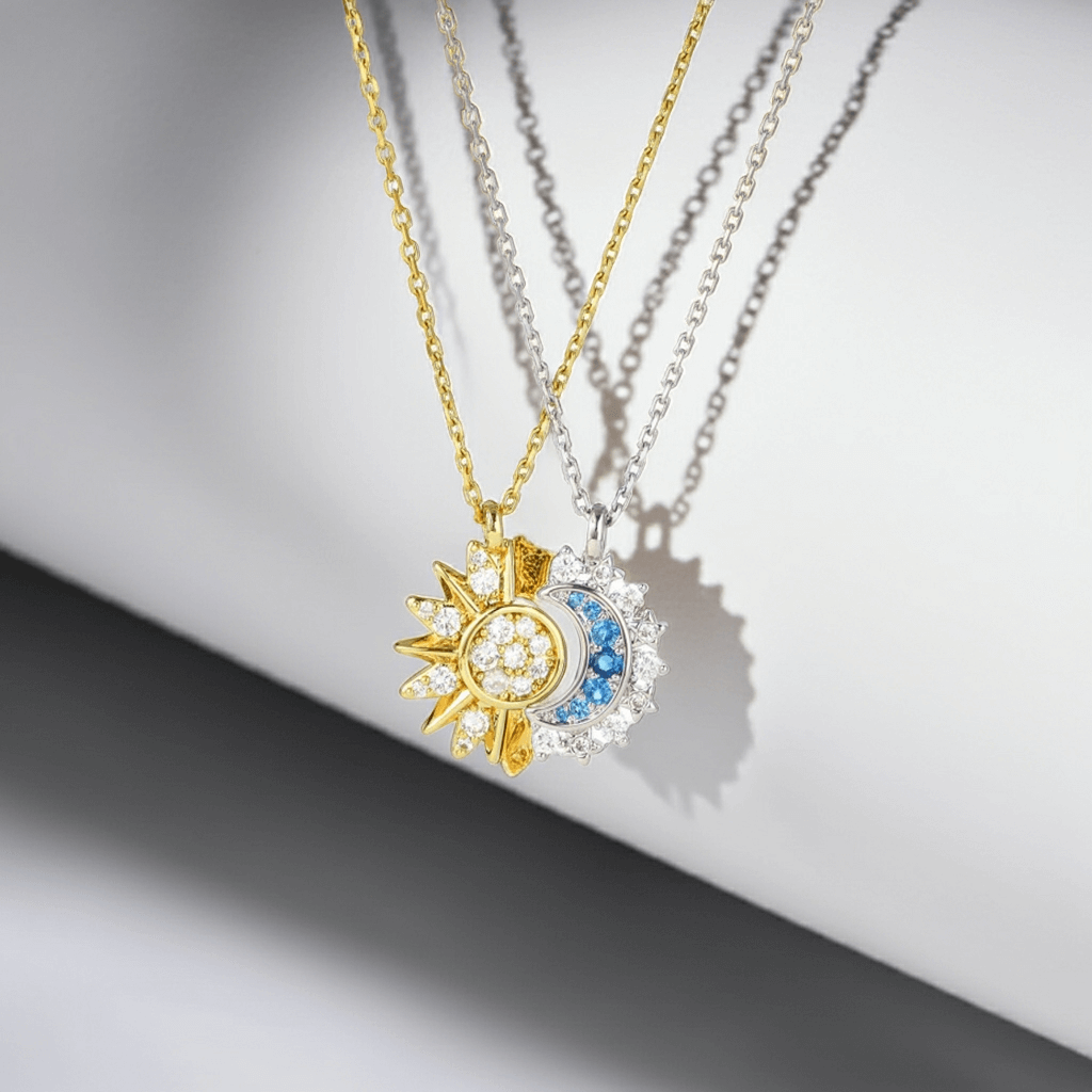 Sun & Moon Couple Necklace Set