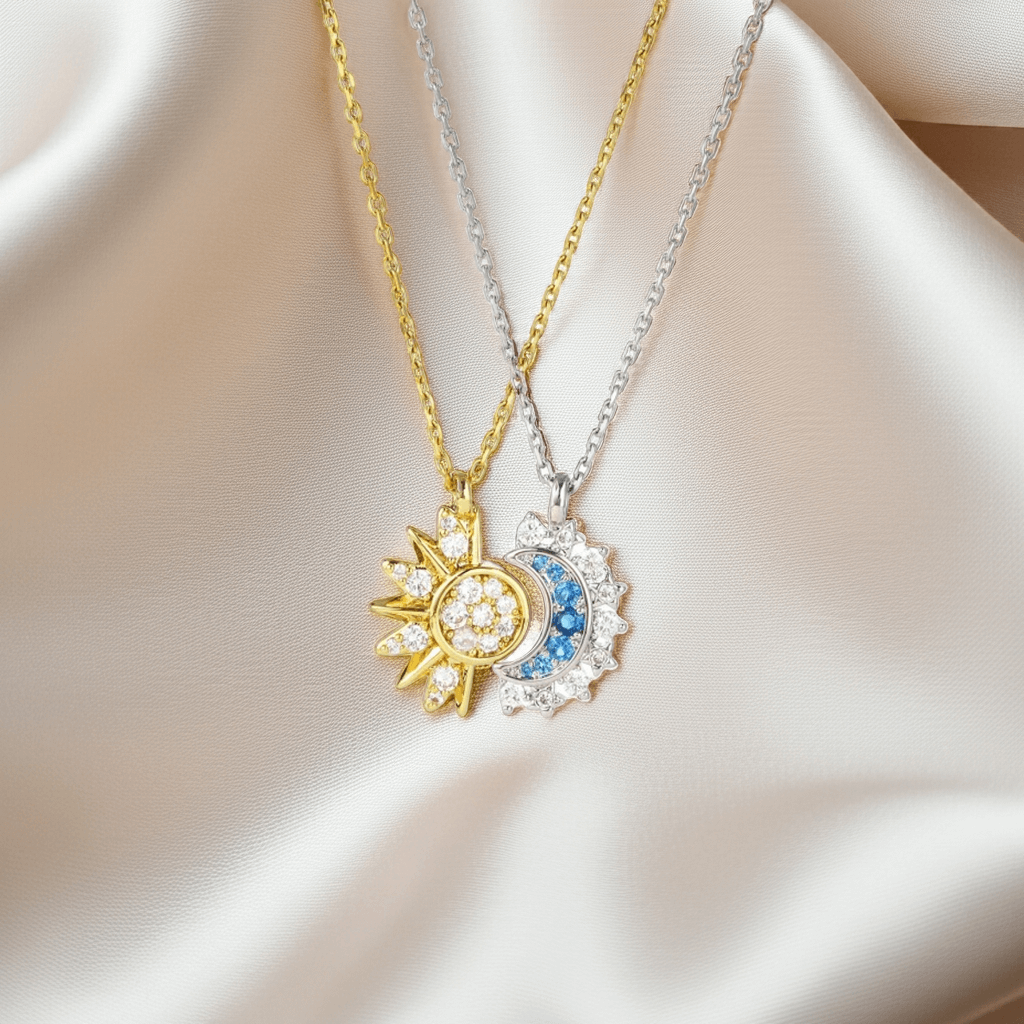 Sun & Moon Couple Necklace Set