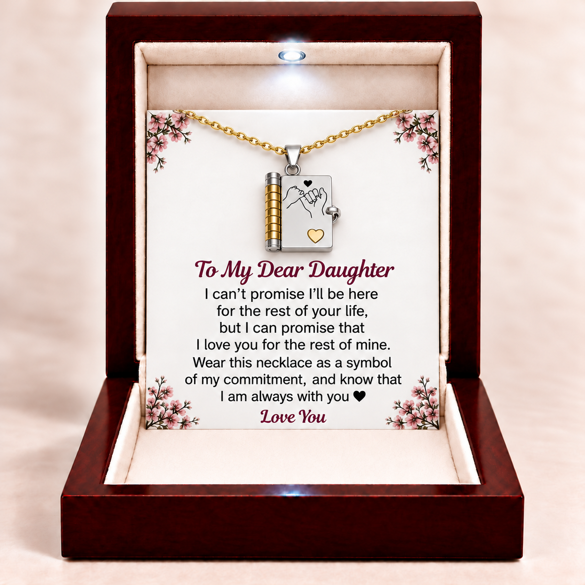 FOR DAUGHTER – I’m Always With You Book Promise Necklace